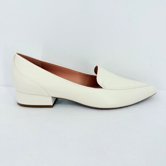 NWB Cole Haan Women's Vialetta Croc Pattern Ivory Leather Loafer Shoes Size 10B - Picture 2 of 12